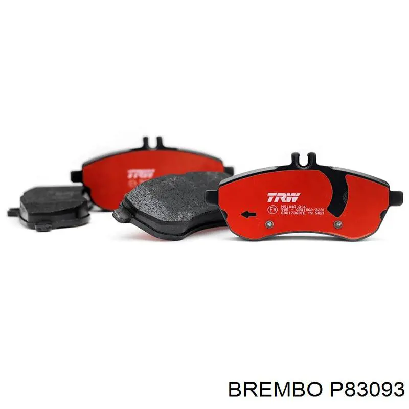 P83093 Brembo колодки гальмівні передні, дискові