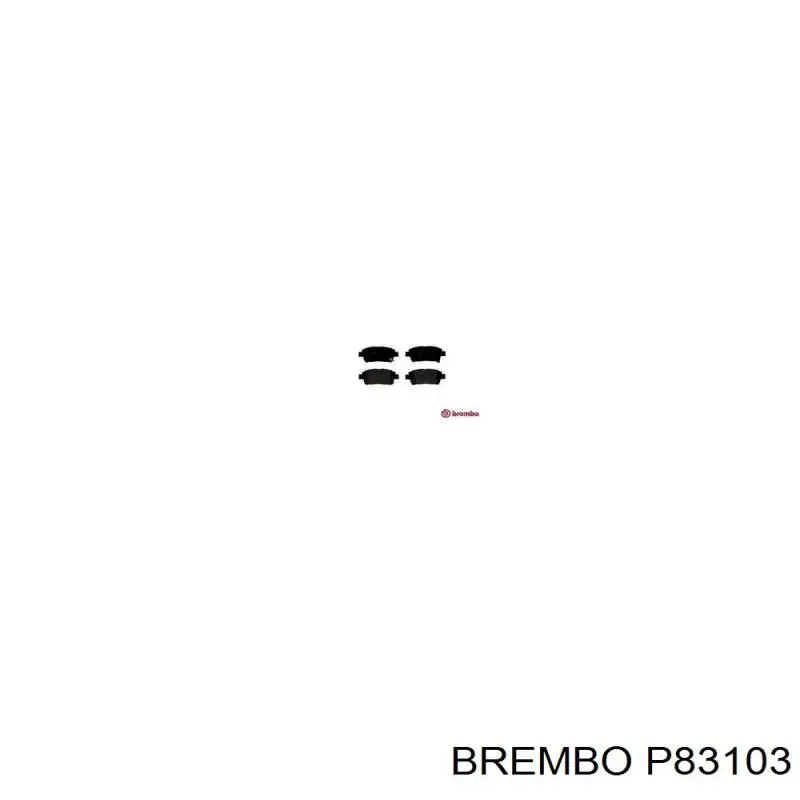 P83103 Brembo колодки гальмівні передні, дискові
