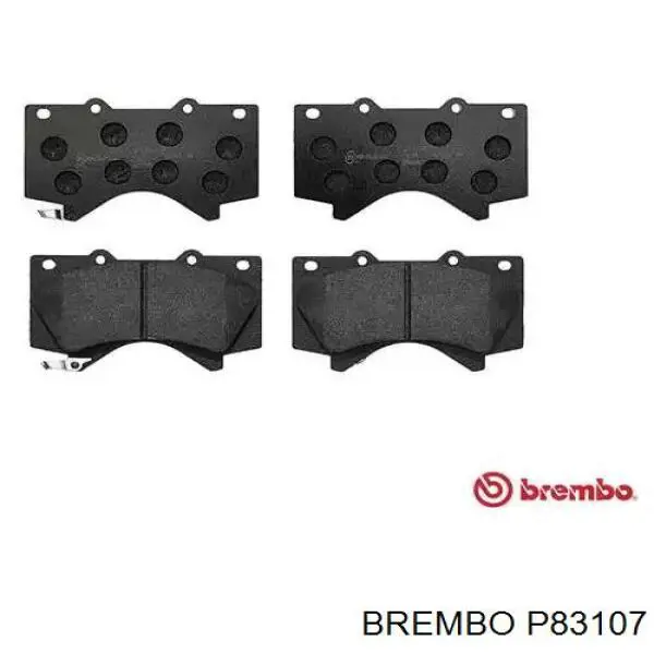 P83107 Brembo колодки гальмівні передні, дискові