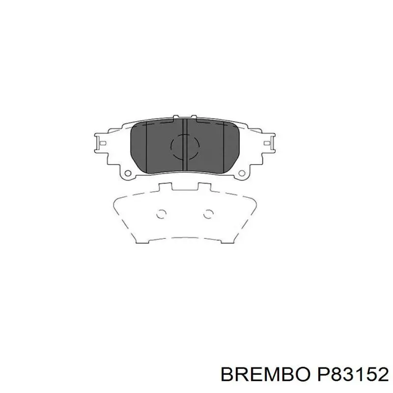Задні гальмівні колодки P83152 Brembo