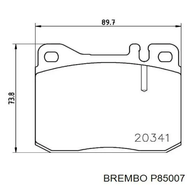 Гальмівні колодки Brembo P85007 ціна, від 16.86 USD
