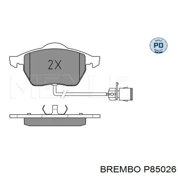 Гальмівні колодки Brembo P85026 ціна, від 27.97 USD