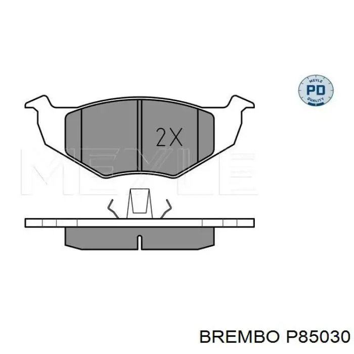 P85030 Brembo колодки гальмівні передні, дискові
