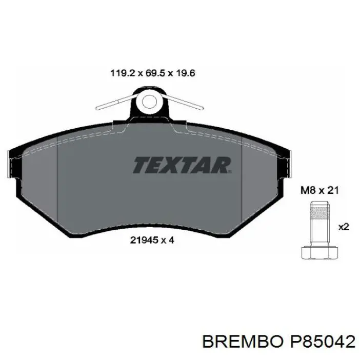Гальмівні колодки Brembo P85042 ціна, від 25.31 USD