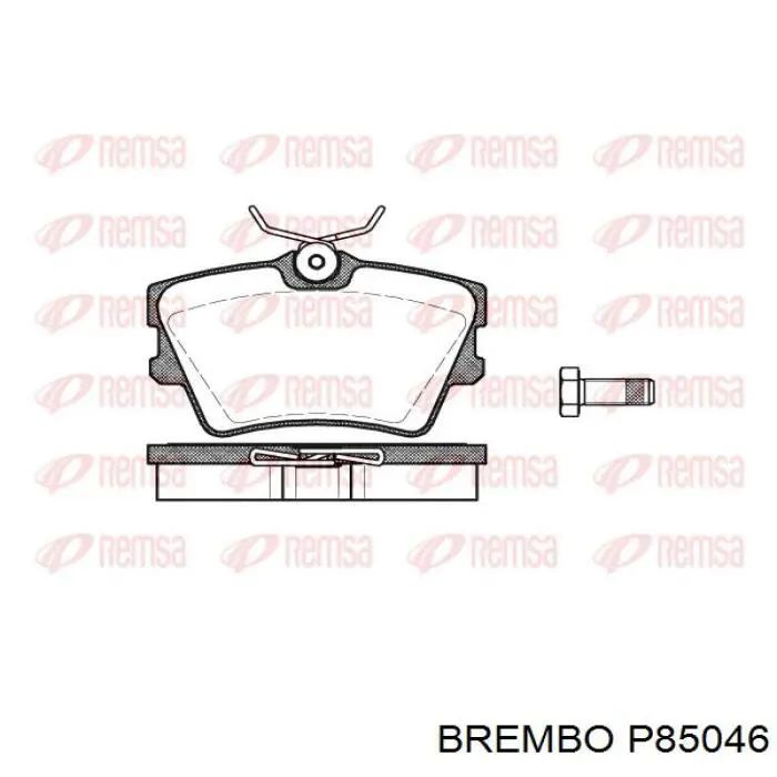 Задні гальмівні колодки P85046 Brembo