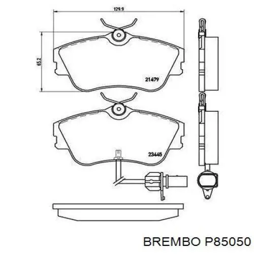 P85050 Brembo колодки гальмівні передні, дискові
