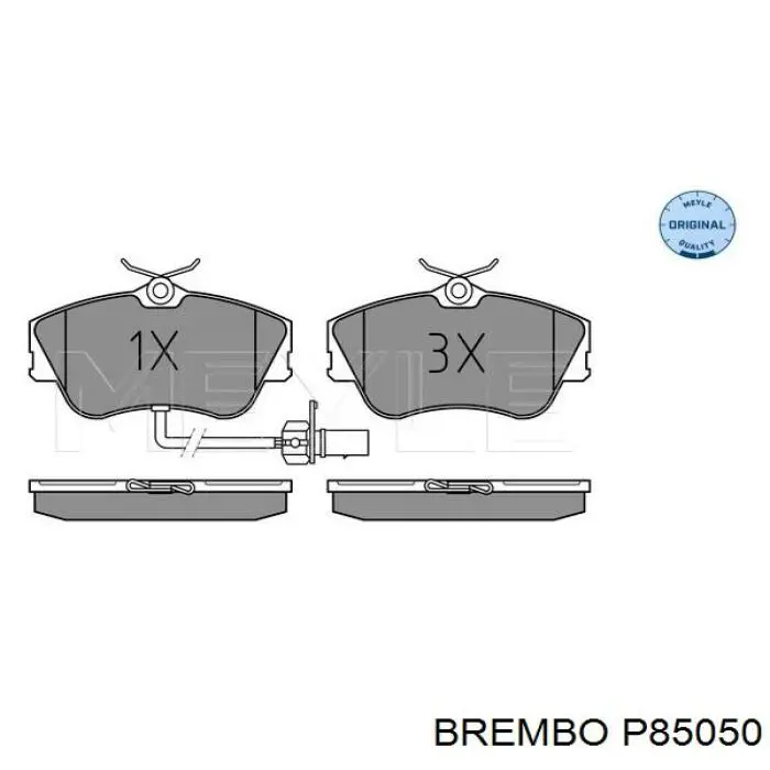 Купити P85050 Brembo Колодки гальмівні передні, дискові