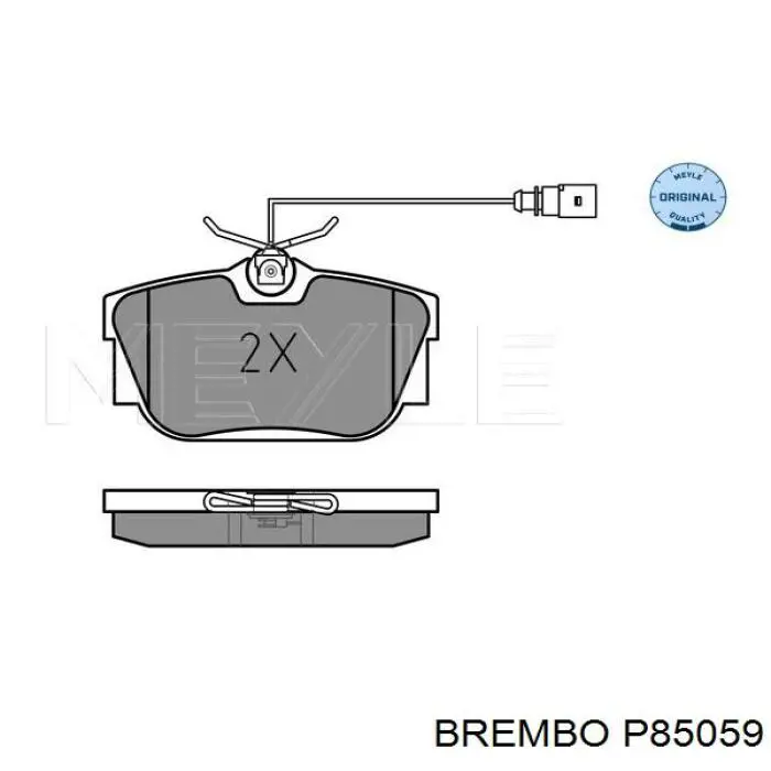 Задні дискові колодки Brembo P85059