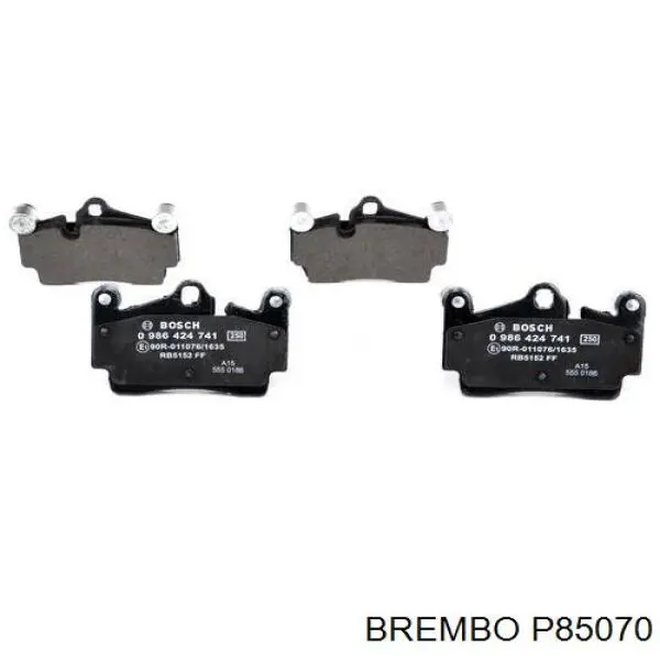 Задні гальмівні колодки P85070 Brembo
