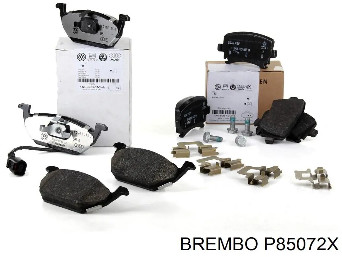 Передні тормозні колодки P85072X Brembo