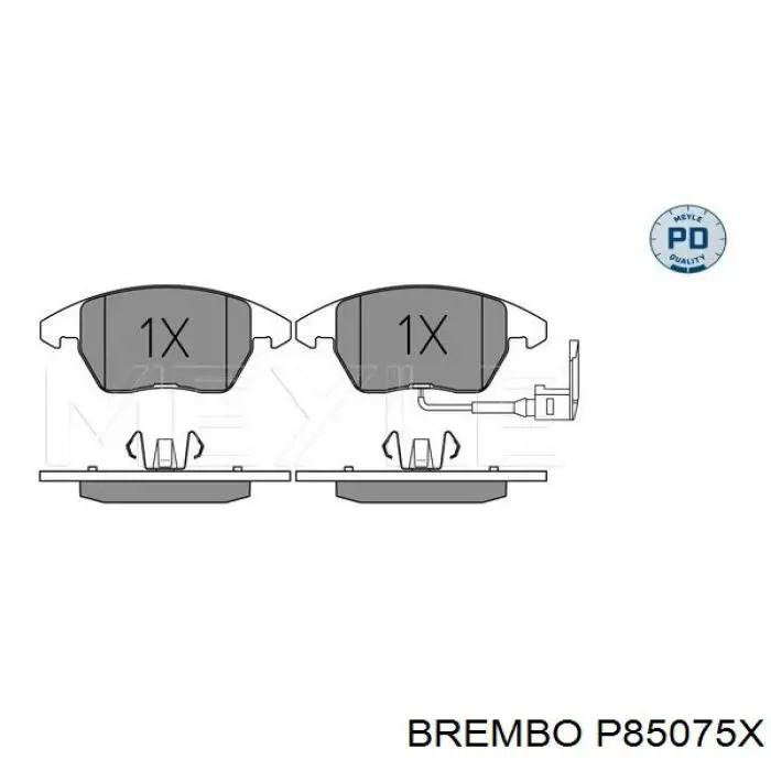 P85075X Brembo Передні гальмівні колодки