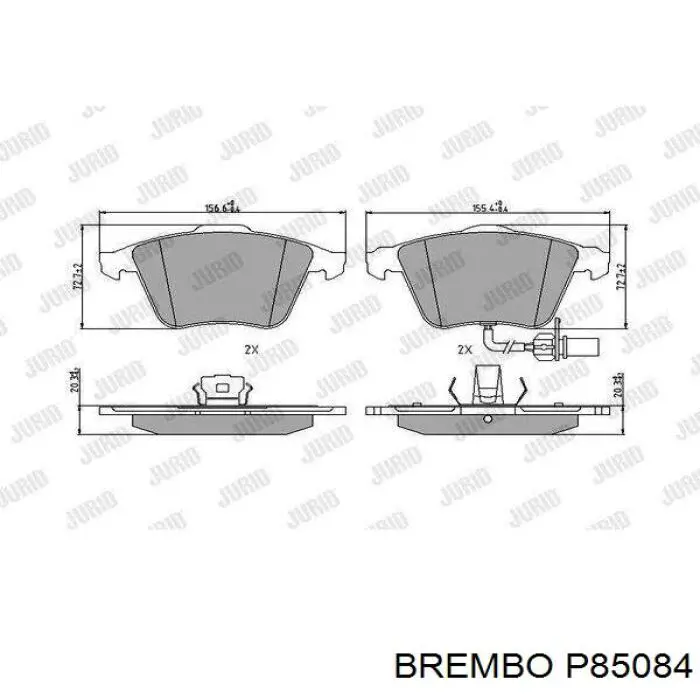 P85084 Brembo Передні гальмівні колодки