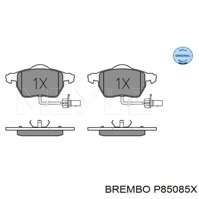 Купити P85085X Brembo Колодки гальмівні передні, дискові