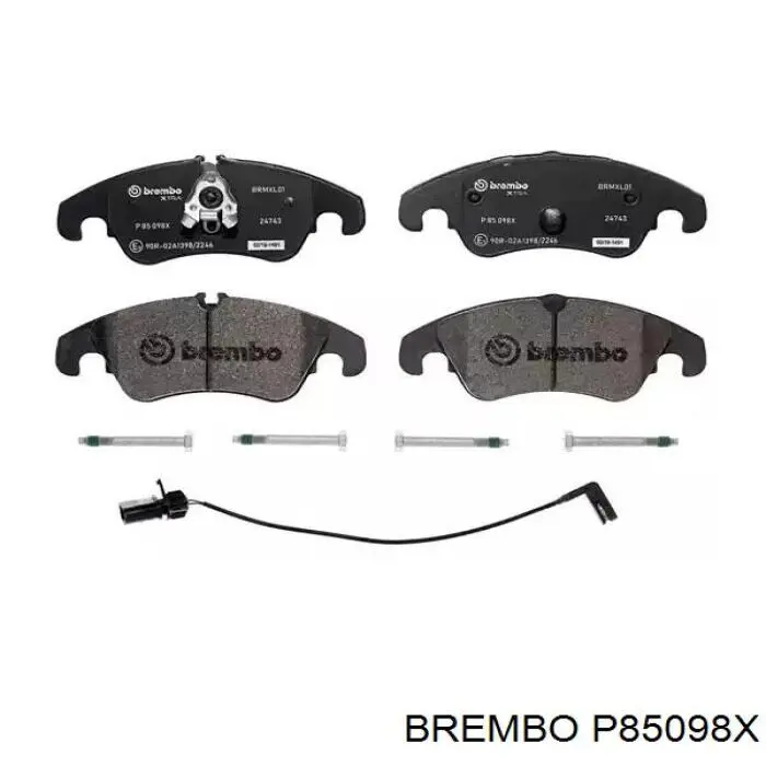 Колодки гальмівні передні, дискові P85098X Brembo