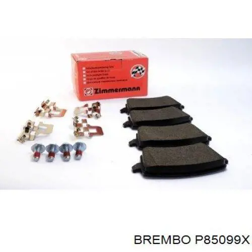P85099X Brembo Колодки гальмівні задні, дискові