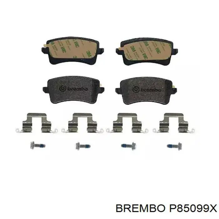 Колодки гальмові задні, дискові P85099X Brembo