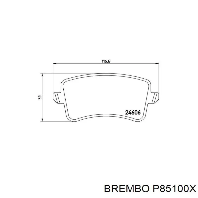 Задні дискові колодки Brembo P85100X