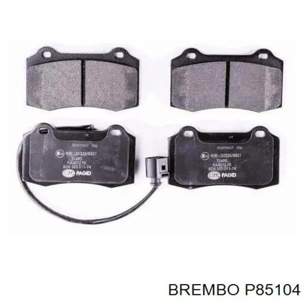 Купити P85104 Brembo Колодки гальмівні передні, дискові