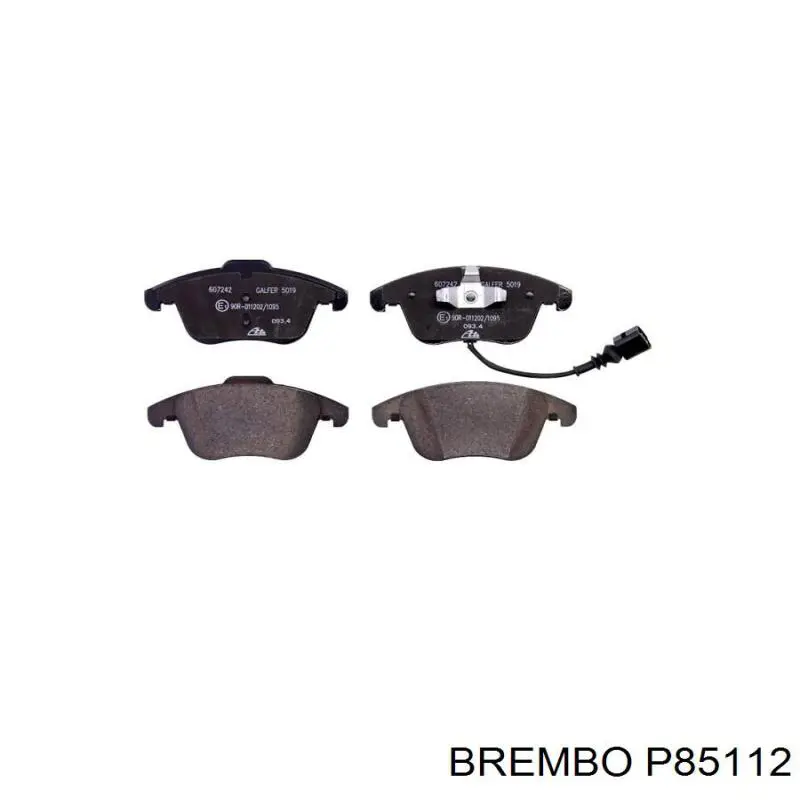 P85112 Brembo колодки гальмівні передні, дискові
