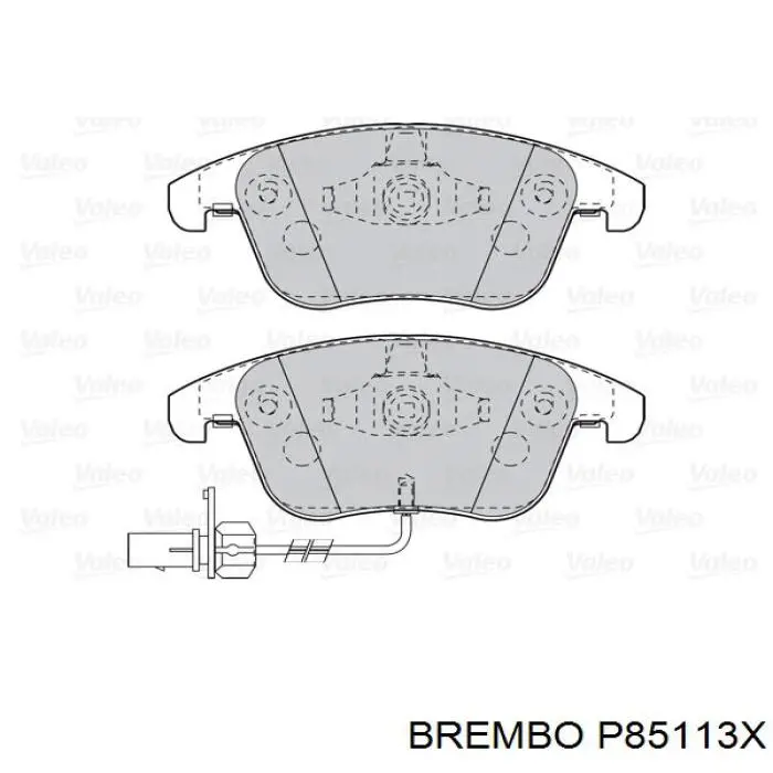 P85113X Brembo Передні гальмівні колодки