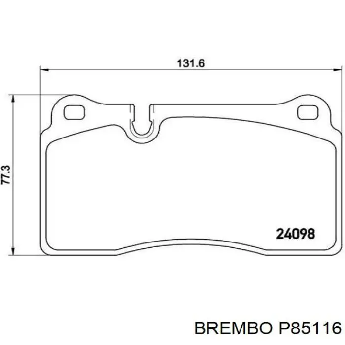 P85116 Brembo колодки гальмівні передні, дискові