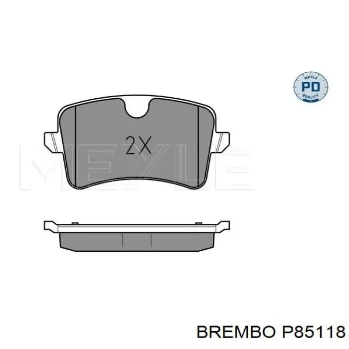Задні гальмівні колодки P85118 Brembo