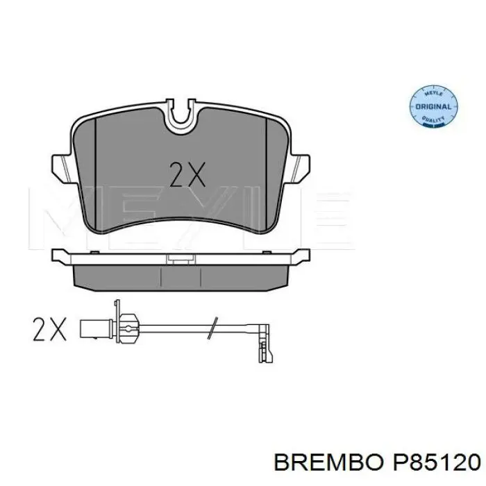 Задні гальмівні колодки P85120 Brembo