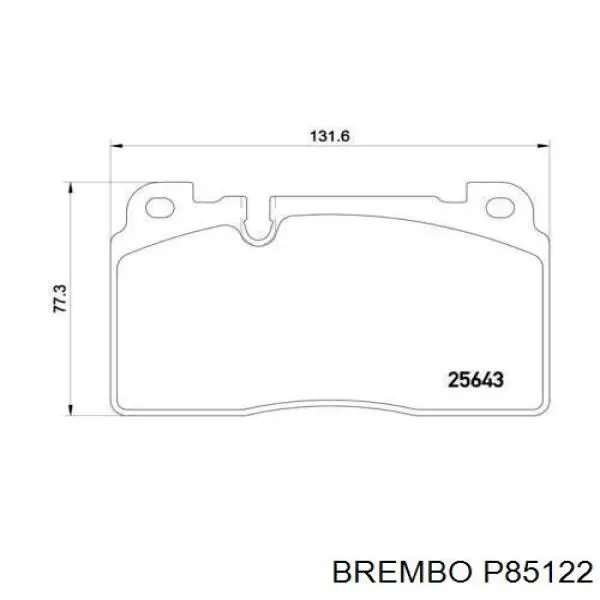 Передні тормозні колодки P85122 Brembo