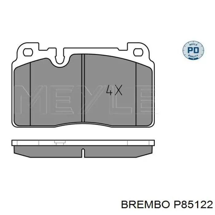 P85122 Brembo колодки гальмівні передні, дискові