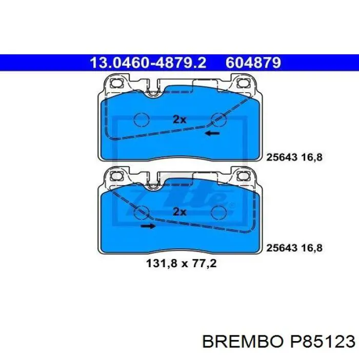 P85123 Brembo Передні гальмівні колодки