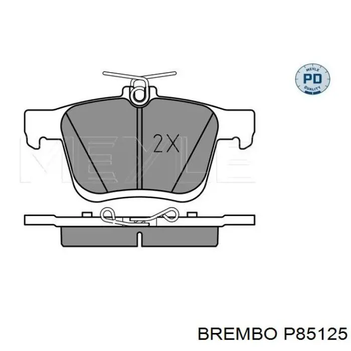 Купити P85125 Brembo Задні колодки