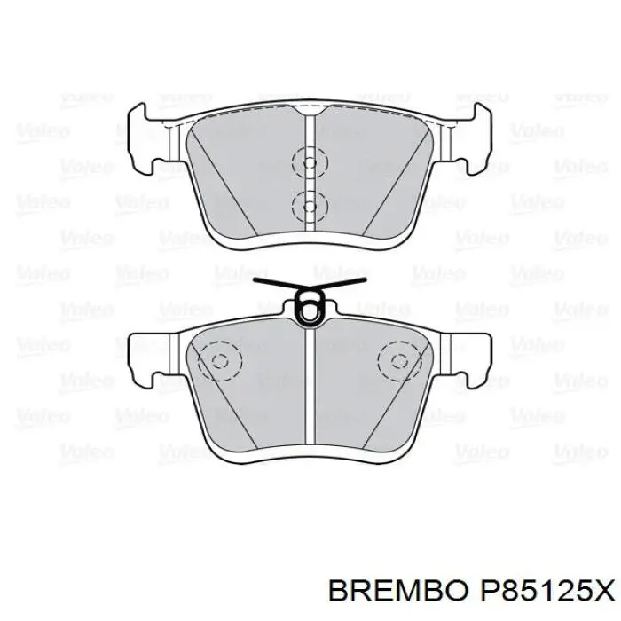Задні гальмівні колодки P85125X Brembo