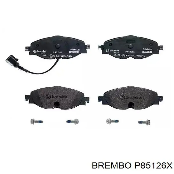 Колодки гальмівні передні, дискові P85126X Brembo