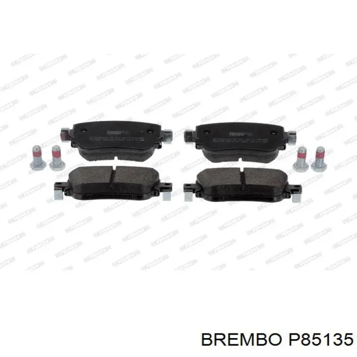 P85135 Brembo Колодки гальмівні задні, дискові