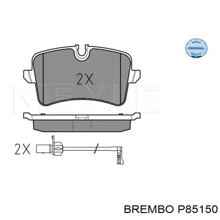 Задні гальмівні колодки Brembo P85150 ціна, від 44.44 USD