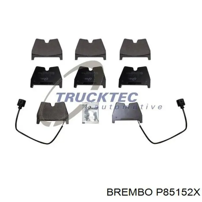 Купити P85152X Brembo Колодки гальмівні передні, дискові