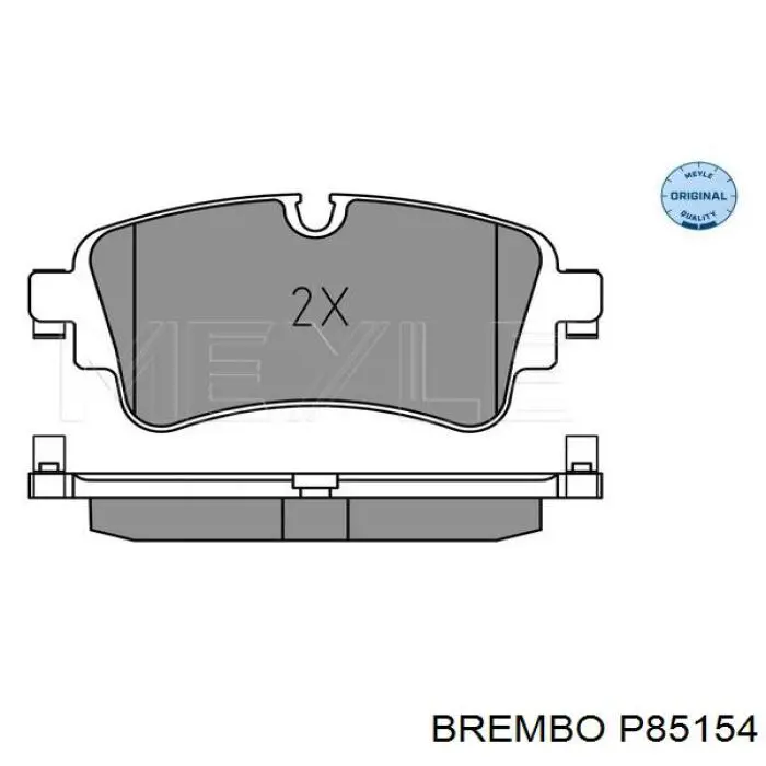P85154 Brembo Колодки гальмівні задні, дискові