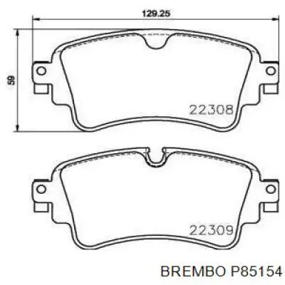 Задні гальмівні колодки Brembo P85154 ціна, від 53.98 USD