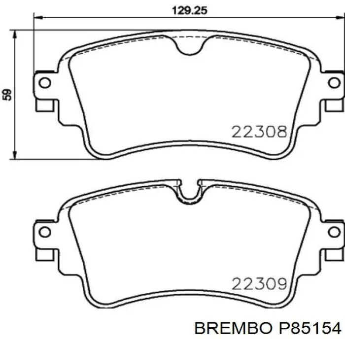 Задні гальмівні колодки Brembo P85154 ціна, від 53.98 USD