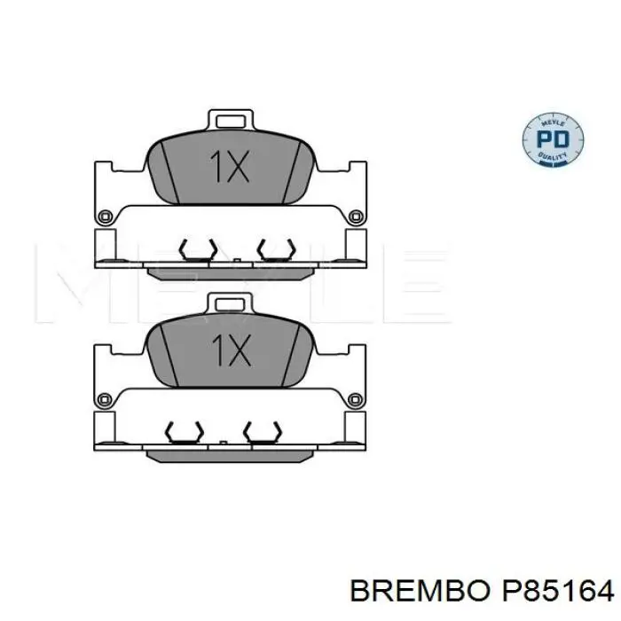 Передні тормозні колодки P85164 Brembo