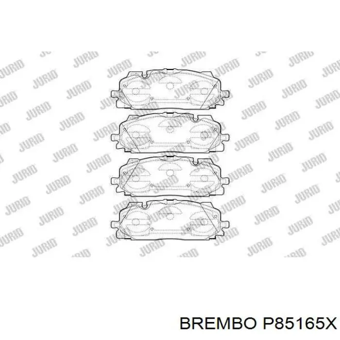 Купити P85165X Brembo Колодки гальмівні передні, дискові