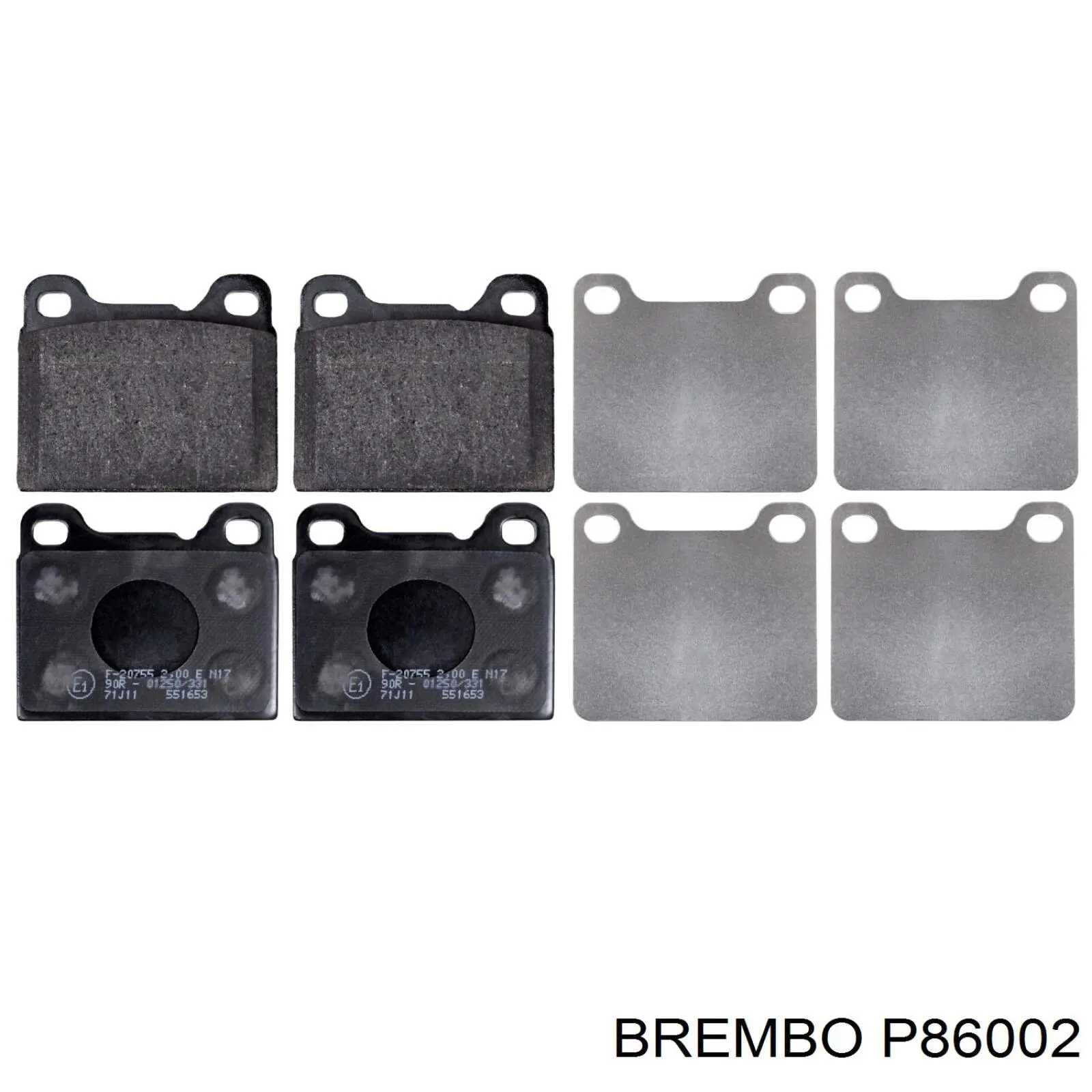 Задні гальмівні колодки P86002 Brembo
