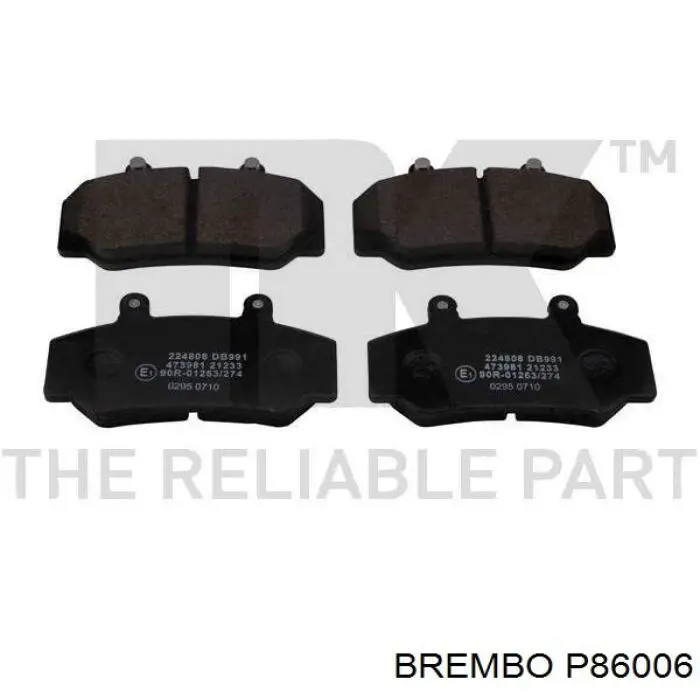 Передні тормозні колодки P86006 Brembo