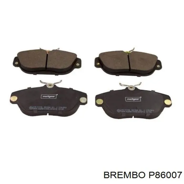 P86007 Brembo колодки гальмівні передні, дискові