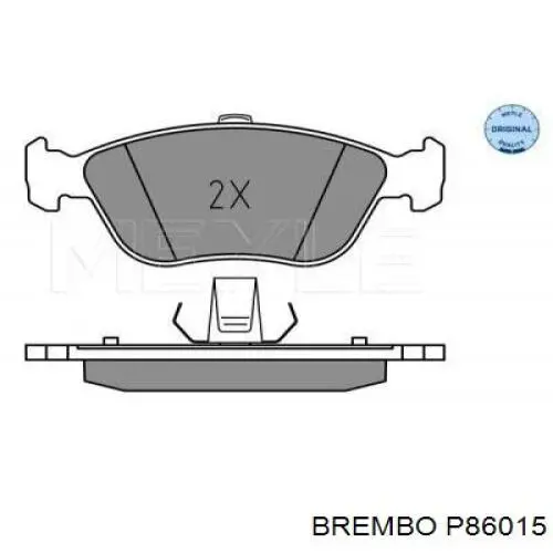 P86015 Brembo колодки гальмівні передні, дискові