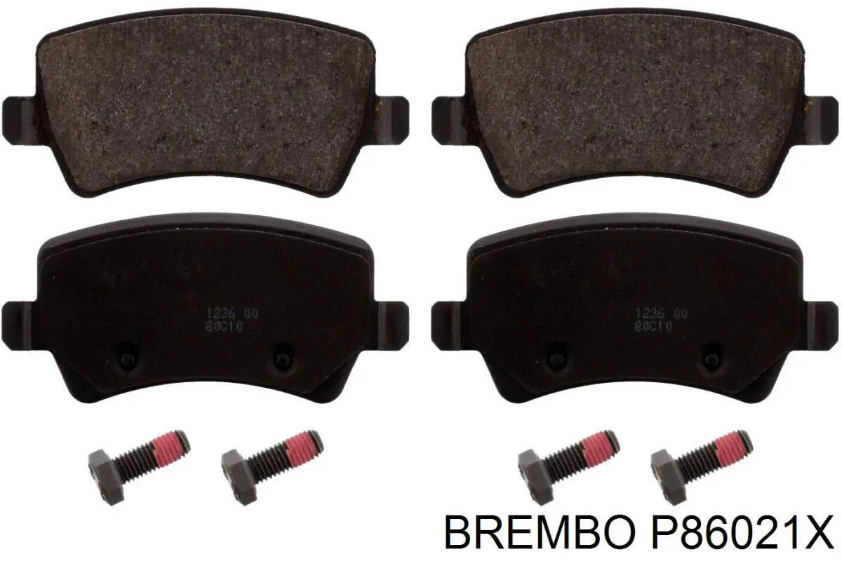 Колодки гальмові задні, дискові P86021X Brembo