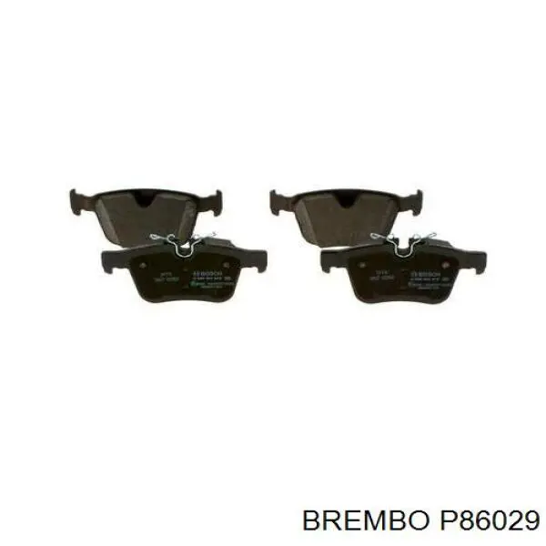 P86029 Brembo колодки гальмові задні, дискові