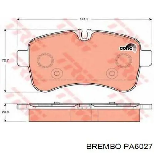 Задні гальмівні колодки Brembo PA6027 ціна, від 41.68 USD