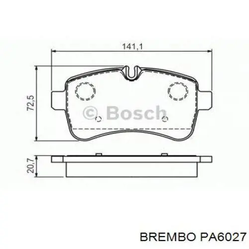 Купити PA6027 Brembo Задні колодки