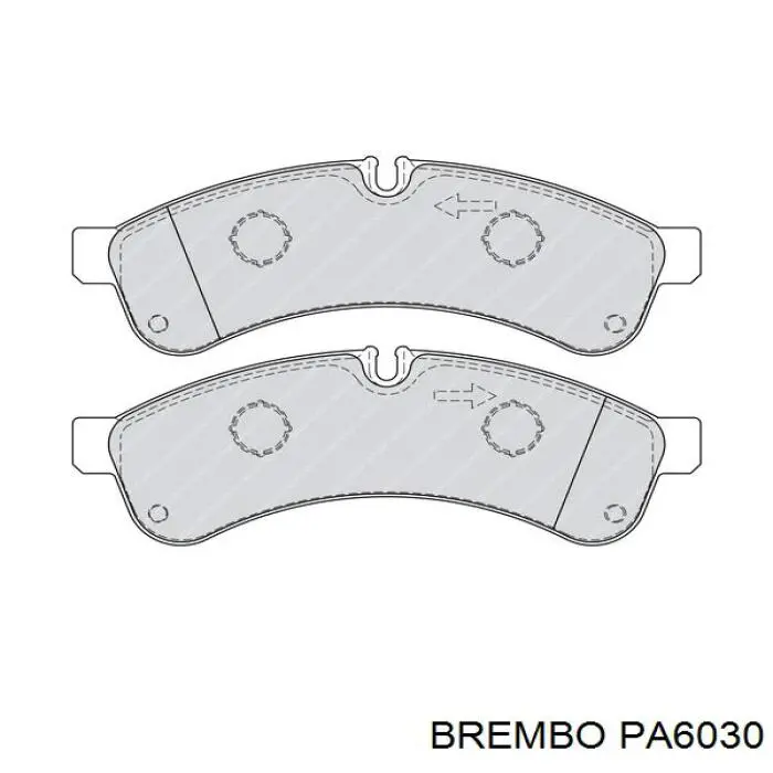 Задні гальмівні колодки PA6030 Brembo